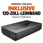 Hisense 120L5HA 4K Laser TV 120 Zoll + Cine 120-A Leinwand GEPRÜFT - WIE NEU