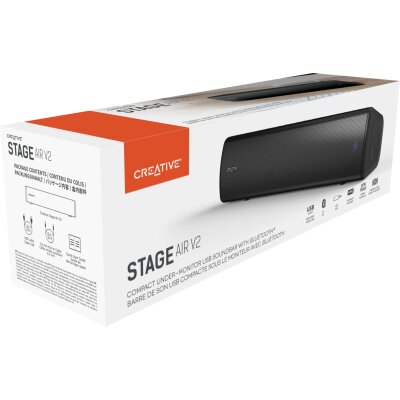 Akku Soundbar, Creative Stage Air V2, Bluetooth, USB-C, PC, GEPRÜFT MANGEL