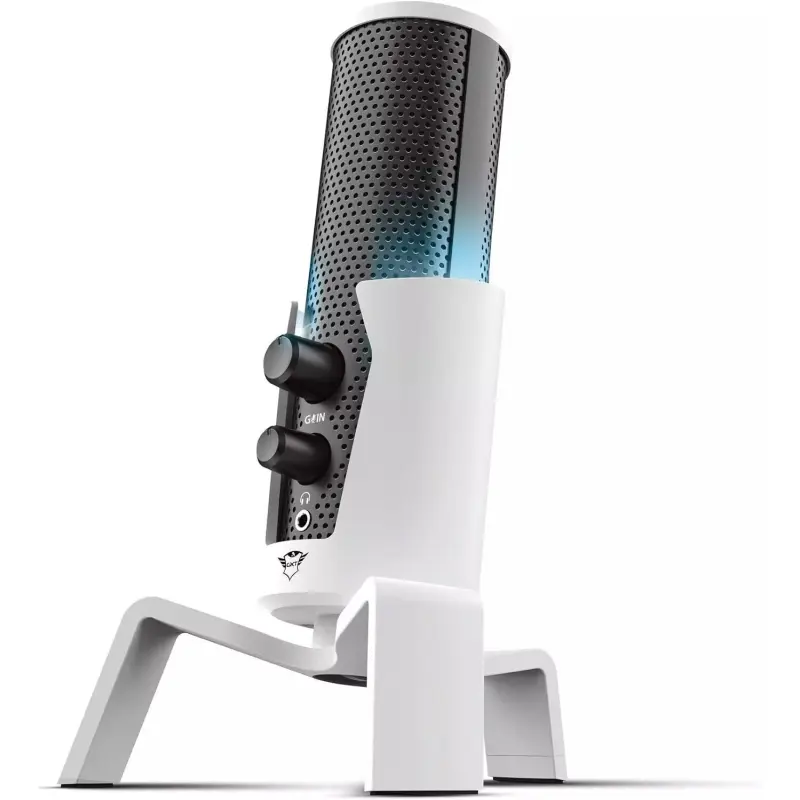 Trust GXT 258W Fyru USB Streaming Mikrofon 4 Modi LED Weiß GEPRÜFT - GUT