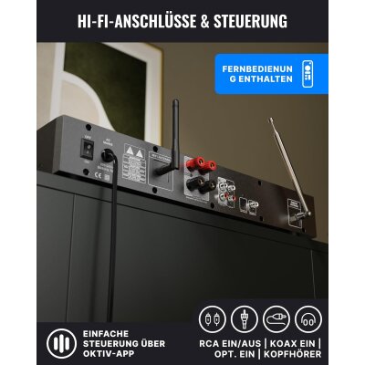 Kompaktanlage MAJORITY Fitzwilliam AMP CONNECT CD DAB+ WLAN GEPRÜFT - WIE NEU