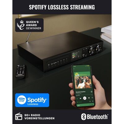 Kompaktanlage MAJORITY Fitzwilliam AMP CONNECT CD DAB+ WLAN GEPRÜFT - WIE NEU