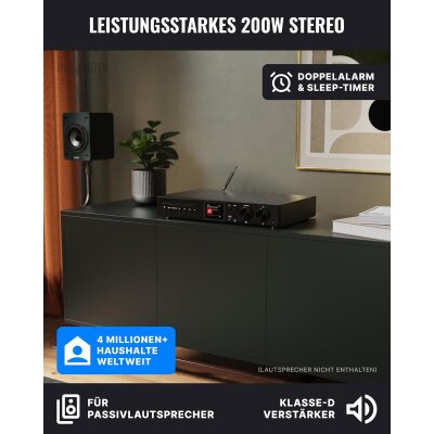 Kompaktanlage MAJORITY Fitzwilliam AMP CONNECT CD DAB+ WLAN GEPRÜFT - WIE NEU